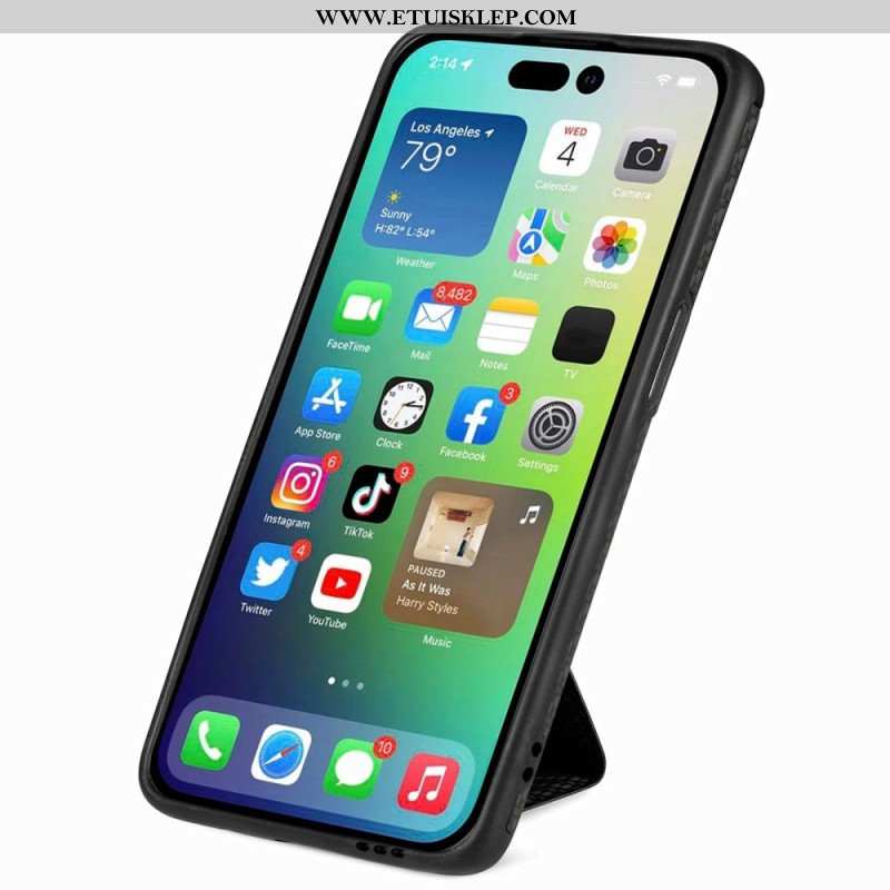 Etui do iPhone 14 Uchwyt Na Karty Z Włókna Węglowego